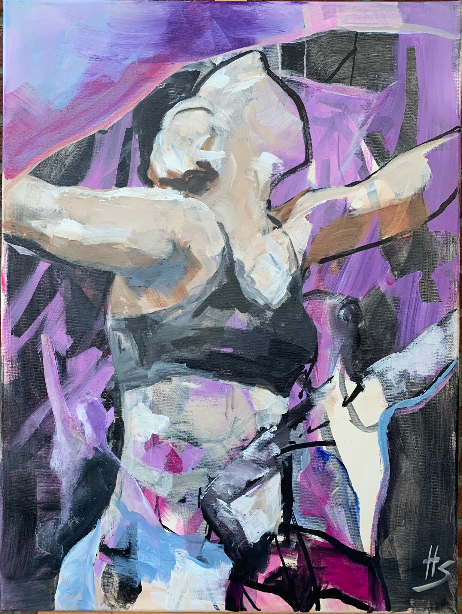 Kunstwerk von Heike Schümann zeigt zwei tanzende Frauen