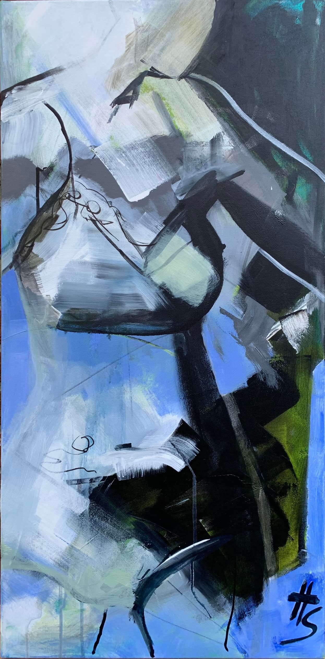 Artwork by Heike Schümann depicts a standing woman